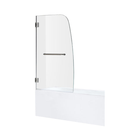 ANZZI ANZZI Series 34 in. by 56 in. Frameless Hinged Tub Door in Chrome