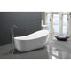 ANZZI 71 in. x 35 in. Freestanding Soaking Tub with Flatbottom - Talyah Series
