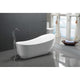 ANZZI 5.92 ft. Freestanding Bathtub in White