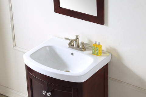 Montresor 24 in. W x 34 in. H Bathroom Vanity Set in Rich Walnut