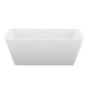 ANZZI Cenere 4.9 ft. Man-Made Stone Center Drain Freestanding Bathtub in Matte White