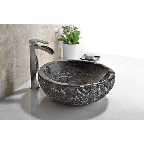 LS-AZ138 - ANZZI Umbral Ash Vessel Sink in Blue Stone