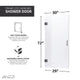 ANZZI Passion Series 30 in. by 72 in. Frameless Hinged Shower Door with Handle