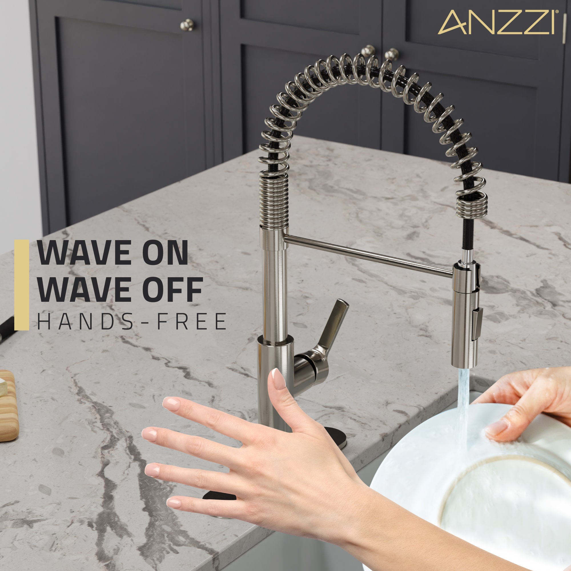 KF-AZ303-PRX - ANZZI ANZZI Ola Touchless Faucet, 1-Handle, Dual