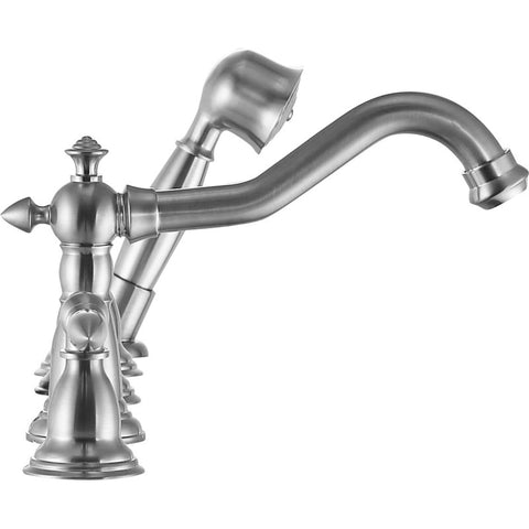 ANZZI Patriarch 2-Handle Deck-Mount Roman Tub Faucet with Handheld Sprayer in Brushed Nickel