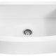 Prisma Series Farmhouse Solid Surface 36 in. 0-Hole Single Bowl Kitchen Sink with 1 Strainer in Matte White