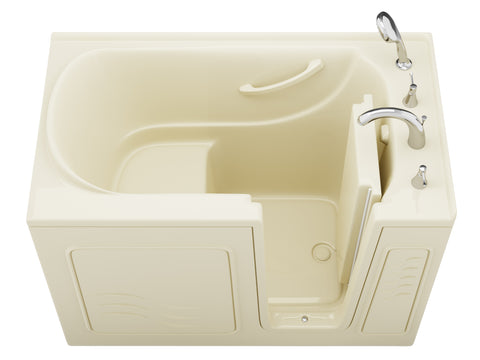 Builders Choice 53 in. x 30 in. Right Drain Quick Fill Walk-in Soaking Bathtub in Biscuit