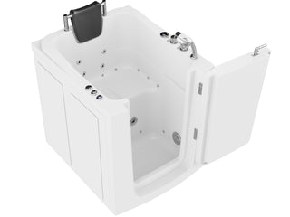 AZ3238RWD - ANZZI Coupe Series 32 in. x 38 in. Right Swinging Door Walk-In Whirlpool and Air Tub with Right Swinging Door in White