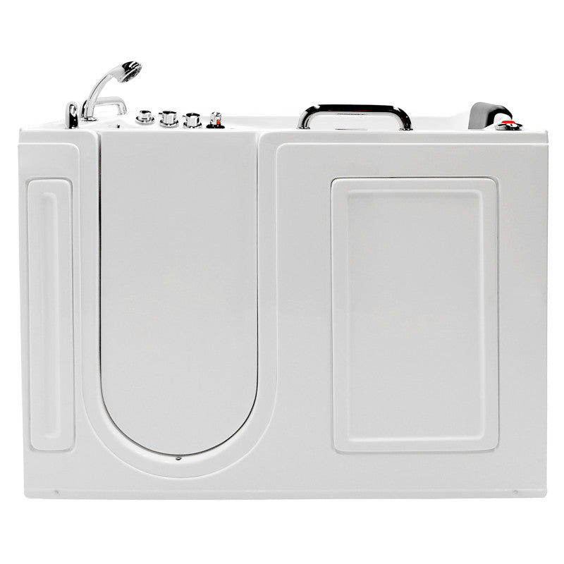 ANZZI 27 in. x 53 in. Right Drain Walk-In Whirlpool and Air Tub with Total  Spa Suite in White