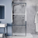 Himmel Series Fixed Frameless Shower Door with Tsunami Guard Tempered Clear Glass