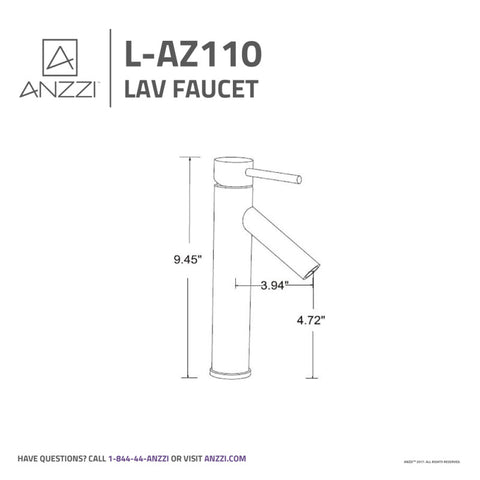 ANZZI Valle Single Hole Single Handle Bathroom Faucet