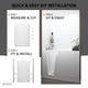Rampart Series 60 in. W x 60 in. H 2-Piece Glue-Up Acrylic Shower Wall Set in White with Smooth High Glossy Finish