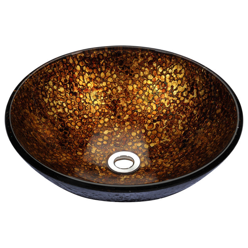 LS-AZ8187 - ANZZI Tara Series Deco-Glass Vessel Sink in Marine Crest