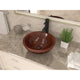 LS-AZ339 - ANZZI Swell 16 in. Handmade Vessel Sink in Polished Antique Copper with Floral Design Exterior
