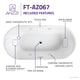 Jericho Series 67 in. x 32 in. Flat Bottom Acrylic Freestanding Air Jetted Bathtub with Center Drain in Glossy White