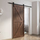 ANZZI ANZZI Heavy Duty Sturdy Sliding Barn Door - 36x84'' Brown Sliding Wood Single Slide Door - Solid Core MDF + PVC - Knockdown Design - Barn Doors and Hardware Included - Space-Saving Solution