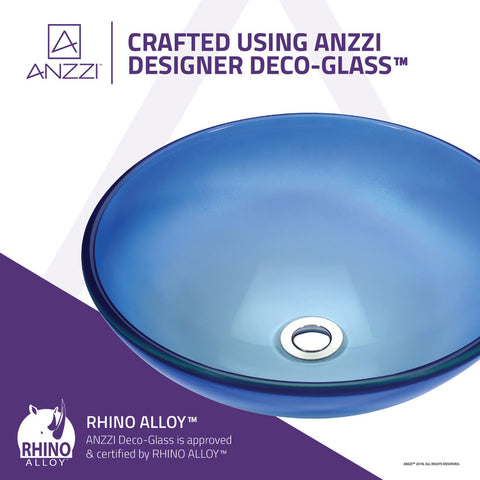 ANZZI Stellar Series Deco-Glass Vessel Sink