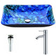 Voce Series Deco-Glass Vessel Sink with Fann Faucet