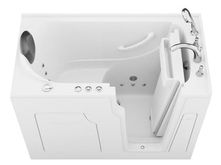 ANZZI Coupe Premier 53 - 60 in x 28 in. Whirlpool Jetted Walk-in Tub in White