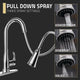 Sifo Hands Free Touchless 1-Handle Pull-Down Sprayer Kitchen Faucet with Motion Sense and Fan Sprayer