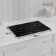 Aurora Collection 20 in. Induction Cooktop in Black with Child Safety Lock, Auto Switch Off, and Dual-Zone Control