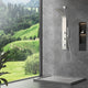 Cici Series 39 in. 2-Jetted Shower Tower with Heavy Rain Showerhead and Spray Wand, Shower System in Brushed Nickel