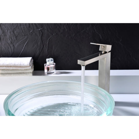 L-AZ096BN - ANZZI Enti Series Single Hole Single-Handle Vessel Bathroom Faucet in Brushed Nickel