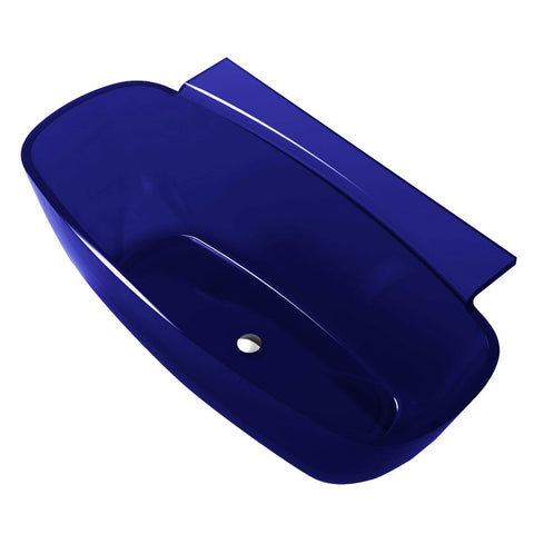 FT-AZ523-BL - ANZZI Vida 5.2 ft. Solid Surface Center Drain Freestanding Bathtub in Regal Blue