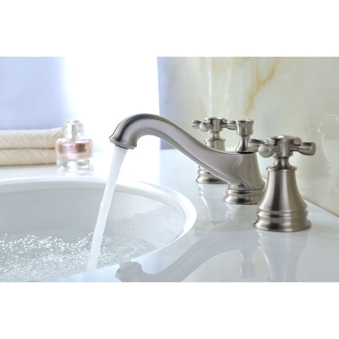 L-AZ007BN - ANZZI Melody Series 8 in. Widespread 2-Handle Mid-Arc Bathroom Faucet in Brushed Nickel