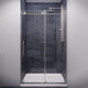 SD-AZ8077-01BN - ANZZI Leon Series 48 in. by 76 in. Frameless Sliding Shower Door in Brushed Nickel with Handle