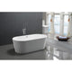 ANZZI Chand 59 in. Acrylic Flatbottom Freestanding Bathtub in White