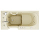 AZ2653LBH - ANZZI Coupe Series 26 in. x 53 in. Left Drain Quick Fill Walk-In Whirlpool Tub with Powered Fast Drain in Biscuit