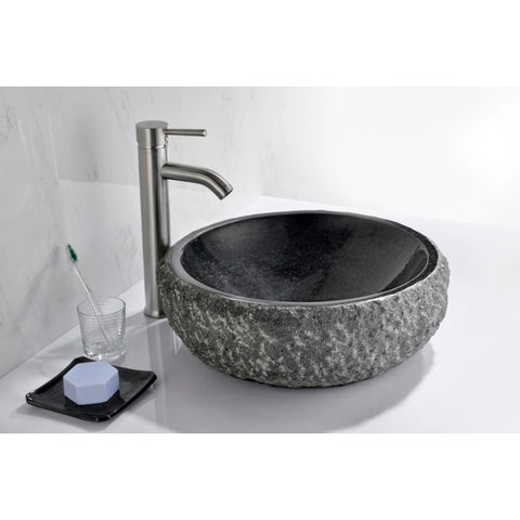ANZZI Grahame Vessel Sink in Mandy Black ANZZI Grahame Vessel Sink in Mandy Black