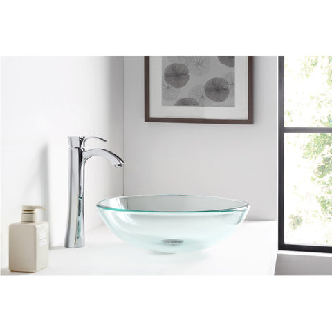 BB420-12 - ANZZI Mythic Series Vessel Sink in Lustrous Clear