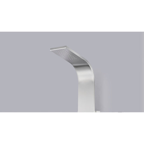SP-AZ035 - ANZZI Visor 60 in. Full Body Shower Panel with Heavy Rain Shower and Spray Wand in Brushed Steel