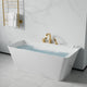 Nite Series Single-Handle Deck-Mount Roman Tub Faucet with Handheld Sprayer in Brushed Gold