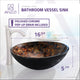 Tuasavi Series 17 in. Bathroom Vessel Sink with Scratch-Tough and Stain-Resistant Non-Porous Surface in Brown Glass