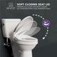 Hal Series Non-Electric Bidet Seat for Elongated Toilet in White with Dual Nozzle, Built-In Side Lever and Soft Close