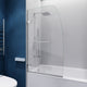 34 in. by 56 in. Frameless Hinged Tub Door in Chrome