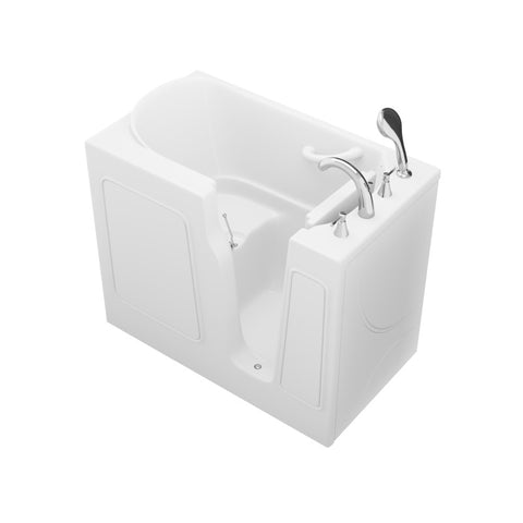 ANZZI Value Series 26 in. x 46 in. Right Drain Quick Fill Walk-in Saoking Tub in White