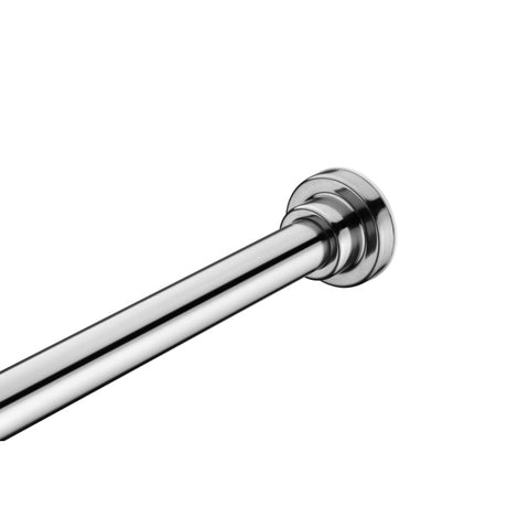 AC-AZSR55BN - Anzzi 35-55 Inches Shower Curtain Rod with Shower Hooks in Brushed Nickel | Adjustable Tension Shower Doorway Curtain Rod | Rust