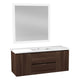 48 in W x 20 in H x 18 in D Bath Vanity with Cultured Marble Vanity Top in White with White Basin & Mirror