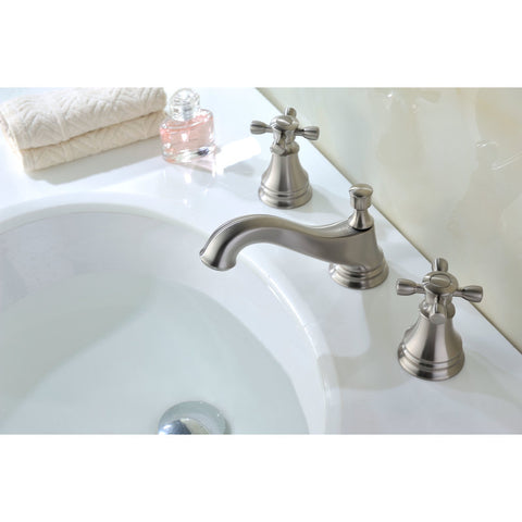 L-AZ007BN - ANZZI Melody Series 8 in. Widespread 2-Handle Mid-Arc Bathroom Faucet in Brushed Nickel
