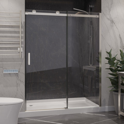 ANZZI Rhodes Series 48 in. x 76 in. Frameless Sliding Shower Door with Handle