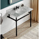 CS-FGC004-MB - ANZZI Verona 34.5 in. Console Sink in Matte Black with Carrara White Counter Top