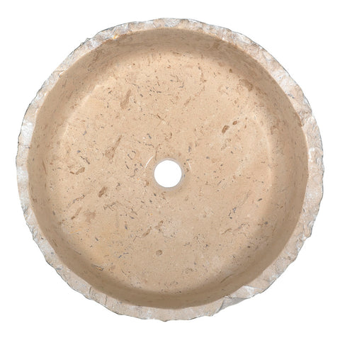 LS-AZ151 - ANZZI Desert Crown Vessel Sink in Classic Cream Marble