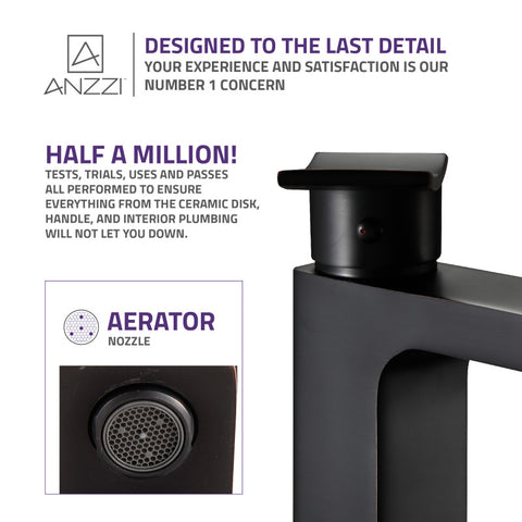 ANZZI Promenade Single Hole Single Handle Bathroom Faucet