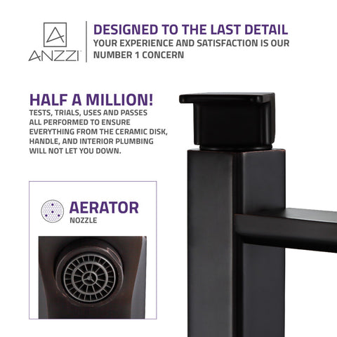 ANZZI Nettuno Single Handle Vessel Sink Bathroom Faucet