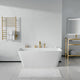 Vault Series 67 in. x 32 in. Flat Bottom Acrylic Freestanding Soaking Bathtub with Center Drain and Faucet