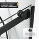 Stellar Series Sliding Frameless Shower Door  with Alcove Shower Base